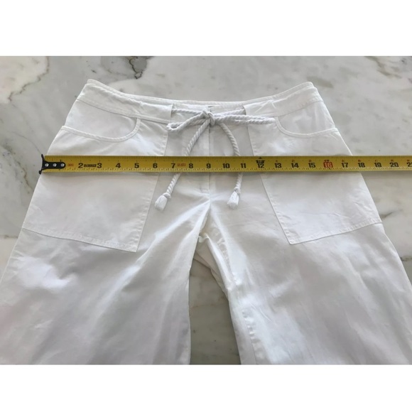 LaROK WHITE COTTON DRAWSTRING PANTS SIZE US 4 - Picture 8 of 12